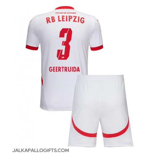 RB Leipzig Lutsharel Geertruida #3 Koti Peliasu Lasten 2024-25 Lyhythihainen (+ Lyhyet housut)